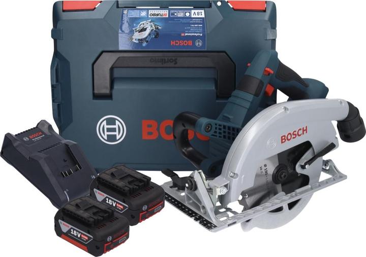 Produktbild Bosch Professional Bosch GKS 18V-70 L Akku KreissÃ¤ge 18 V Brushless 190 mm BITURBO + 2x Akku 5,0 Ah + LadegerÃ¤t + L-