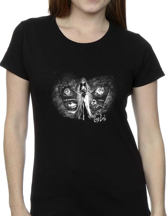 Actual product image Corpse Bride Womens/Ladies Emily Butterfly Cotton T-Shirt (XL)