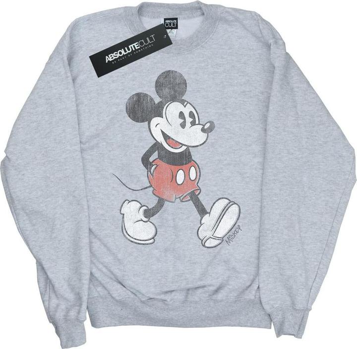 Actual product image Disney Boys Walking Mickey Mouse Cotton Sweatshirt (152, 158)