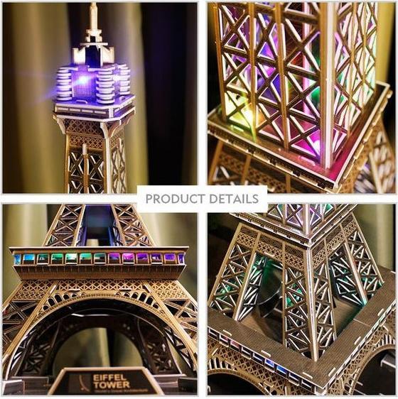 Actual product image Cubicfun PUZZLE 3D Eiffel Tower (The Light) (84 pieces)