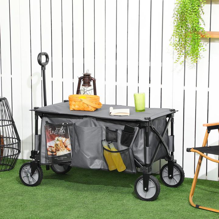 Image du produit Outsunny Chariot à bras avec poches latérales