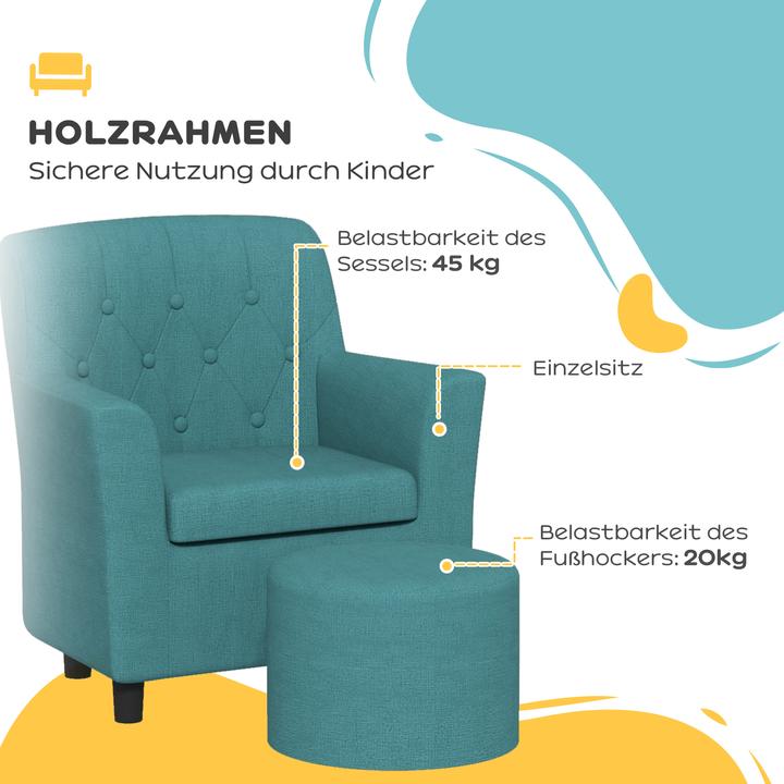 Produktbild Aiyaplay Kindersessel Schaumstoff, Polyester Blau (Kindersessel)