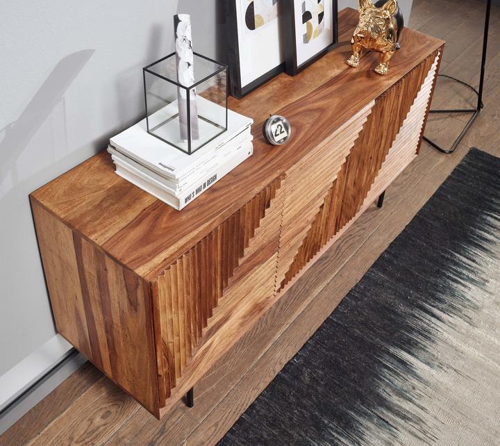 Actual product image FineBuy Sideboard Sheesham Brown