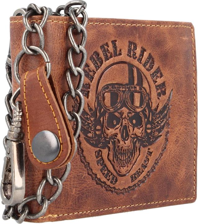 Actual product image Greenburry Rebel Rider biker wallet leather 13 cm