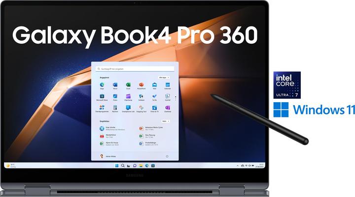 Image du produit Samsung Galaxy Book4 Pro 360 (16", Intel Core Ultra 7 155H, 16 Go, 1000 Go, DE)