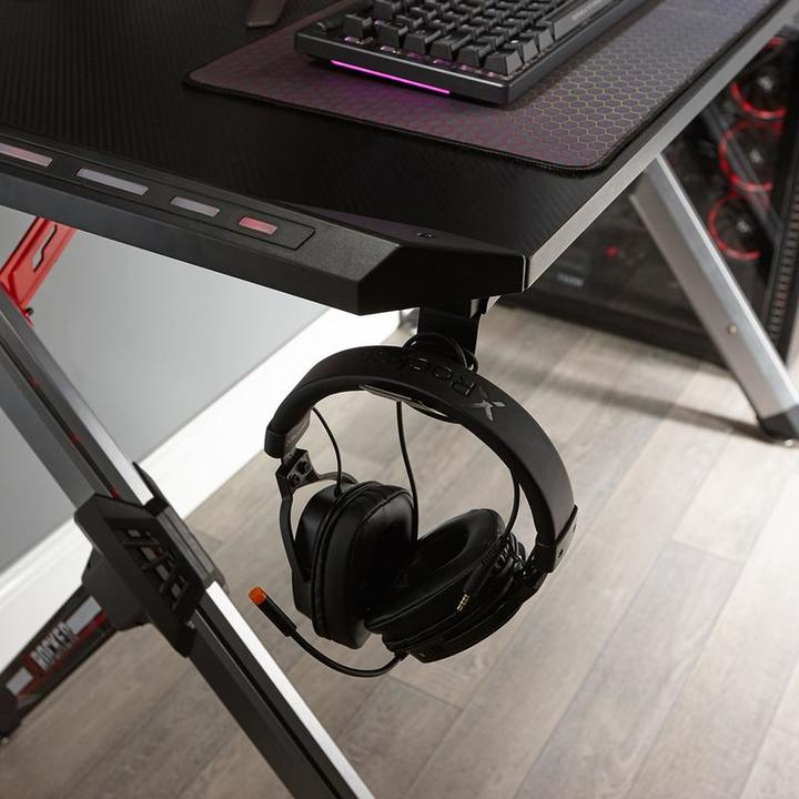 Produktbild X Rocker lynx ultimate gaming desk with vibrant rgb led side lighting