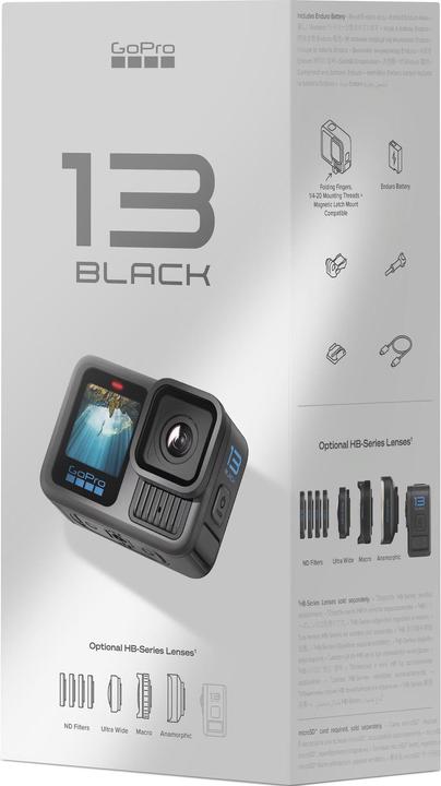 Immagine prodotto GoPro HERO13 Black (inkl. 128 GB MicroSDXC) (60p, Bluetooth, WiFi)