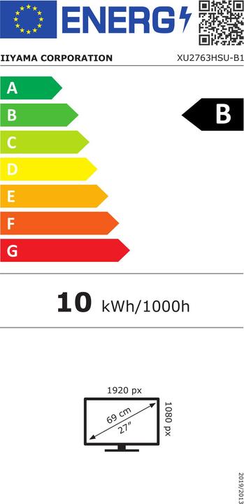 Energie-Label iiyama XU2763HSU-B1 (1920 x 1080 Pixel, 27")