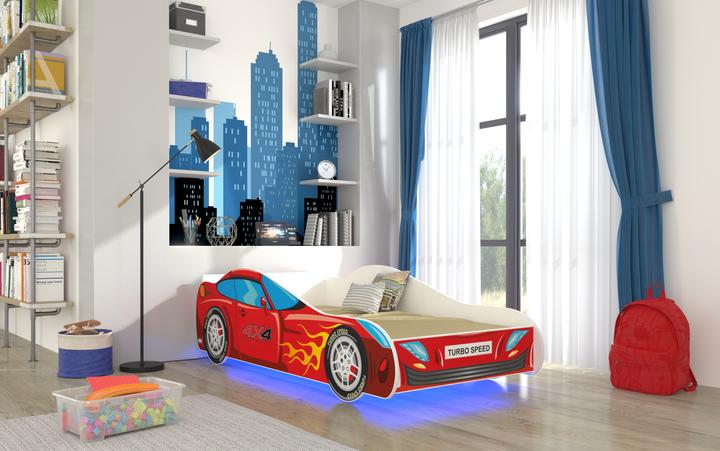 Immagine prodotto ADRK Furniture Letto con materasso e illuminazione LED AUTO 4x4 160x80 (160 x 80 cm)