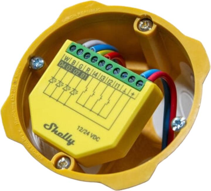 Actual product image Shelly Plus RGBW PM (Dimming actuator)