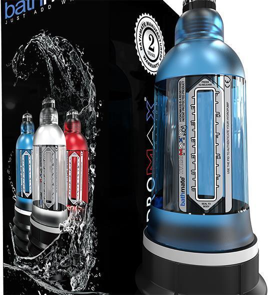Actual product image Bathmate Hydromax X30 Penis Pump Wide Boy Blue
