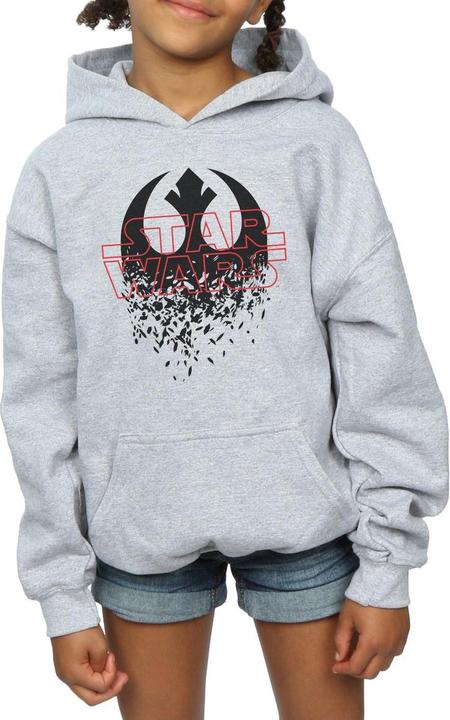 Actual product image Star Wars Girls The Last Jedi Shattered Emblem Hoodie (152, 158)
