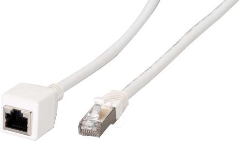 Produktbild EFB Elektronik RJ45 Patchkabelverlängerung Cat.6A, S/FTP, AWG26, weiss, 5m (S/FTP, CAT6a, 5 m)
