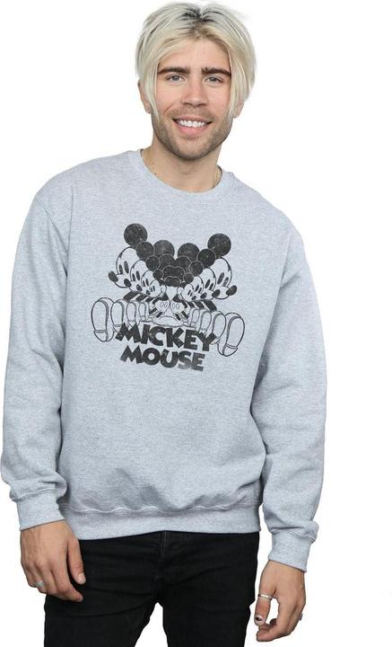 Actual product image Disney Mens Mickey Mouse Mirrored Sweatshirt (S)