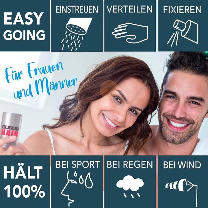 Actual product image Cover hair Streuhaar zur Haarverdichtung und Ansatzkaschierung (Brown)