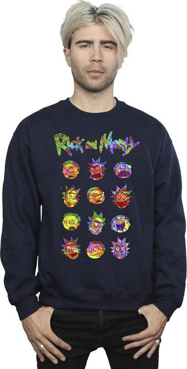 Immagine prodotto Rick And Morty Tie Dye Faces Felpa Uomo (L)