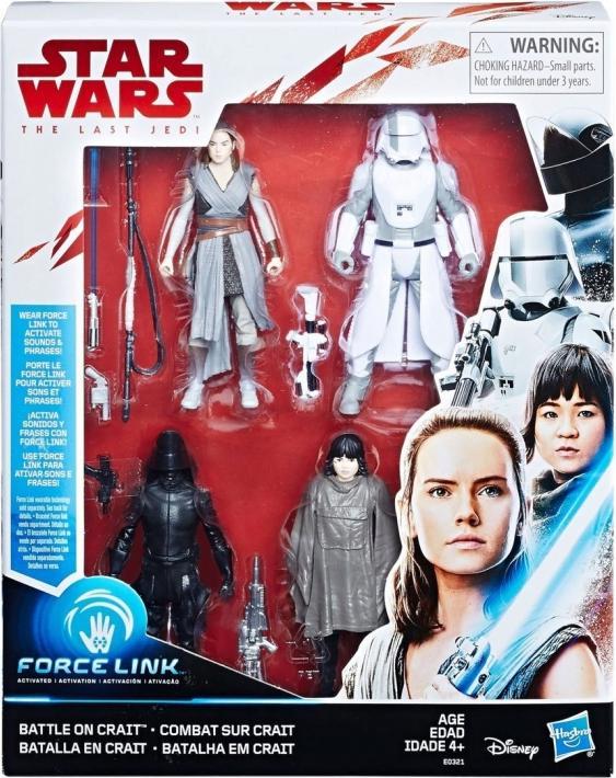 Image du produit Hasbro Star Wars Épisode VIII Force Link Figurines pack de 4 2018 Battle on Crait