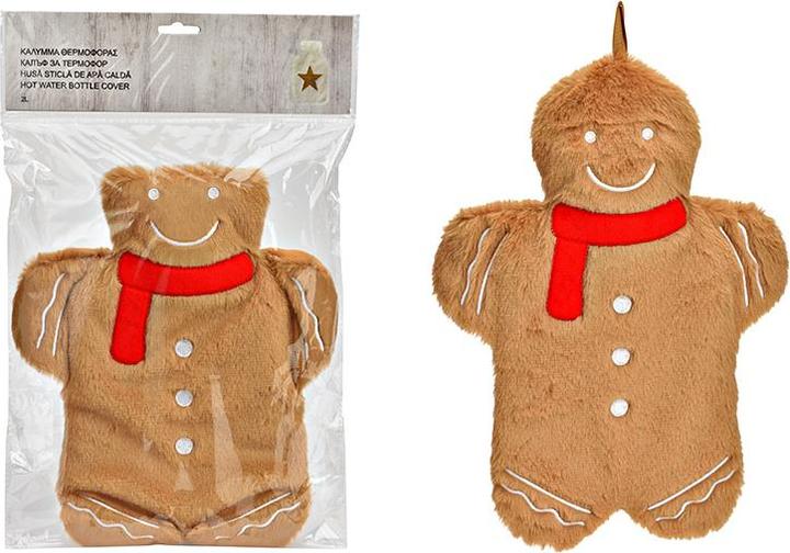 Produktbild G. Wurm Wärmflasche Lebkuchen Plüschbezug 0,7L aus Kunststoff braun (B/H/T) 26x35x3cm (0.70 l)