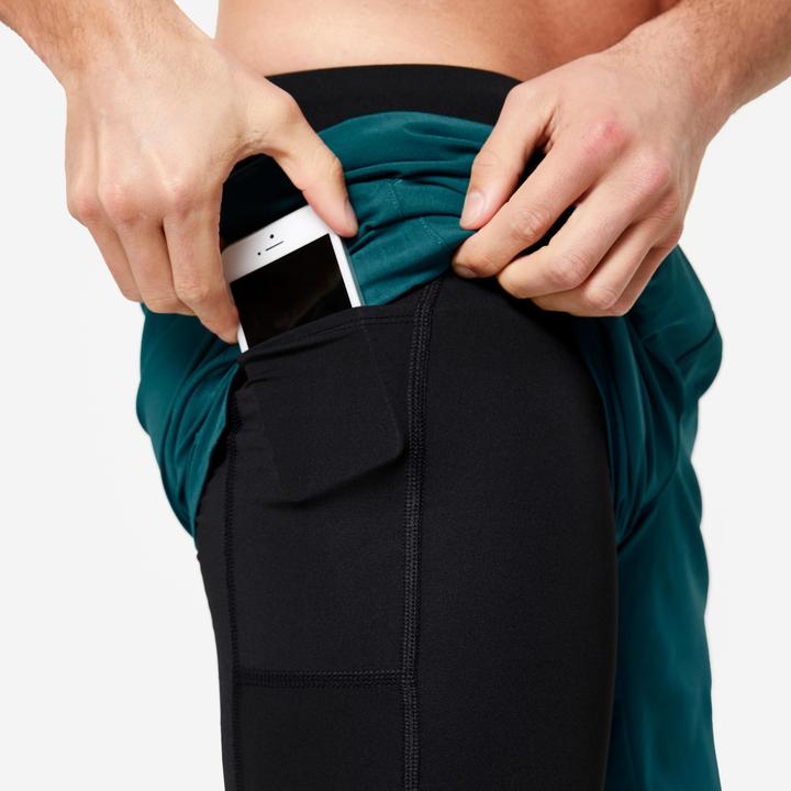 Image du produit Domyos Short 2-en-1 homme respirant - turquoise (XL)