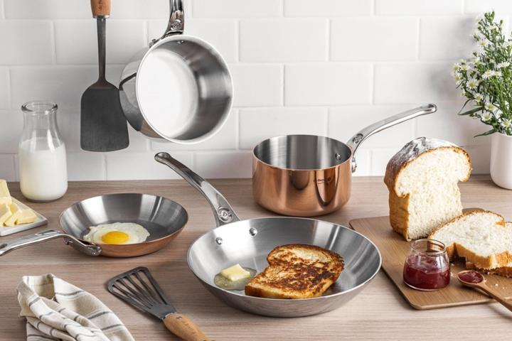 Actual product image de Buyer Affinity frying pan uncoated induction (24 cm, Frying pan, Stainless steel)