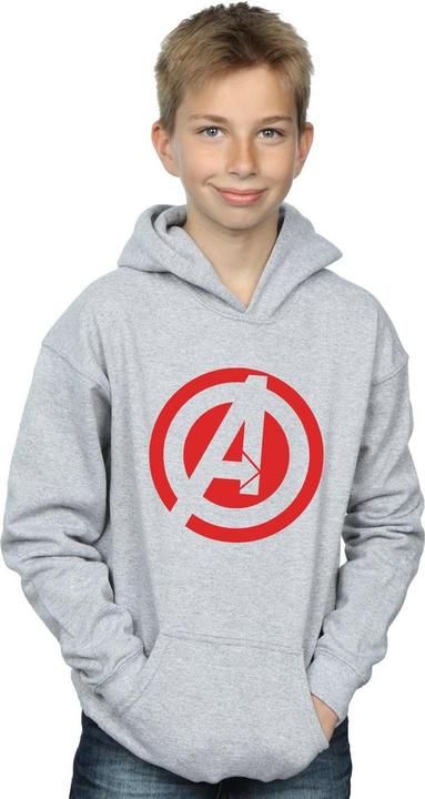 Produktbild Jungen Avengers Assemble Solid A Logo Hoodie (152, 158)