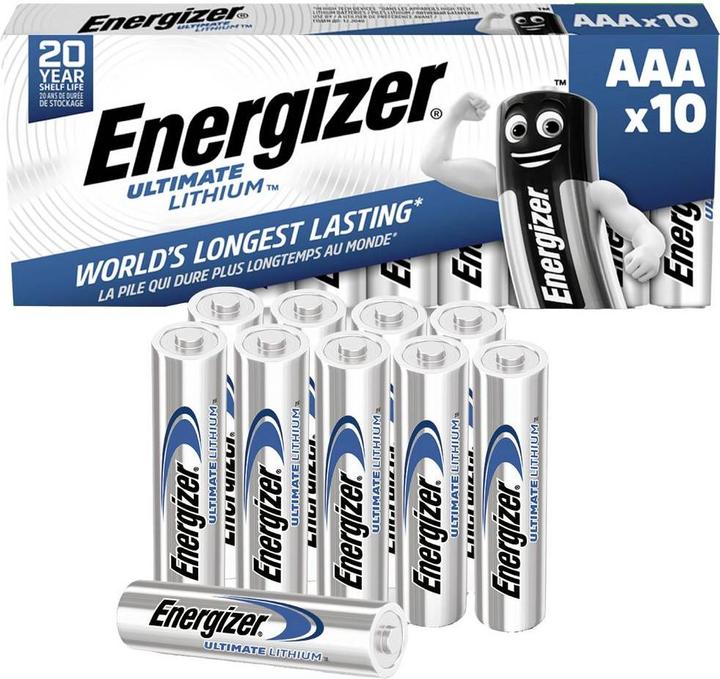 Actual product image Energizer Ultimate Lithium Micro (10 pcs., AAA, 1250 mAh)
