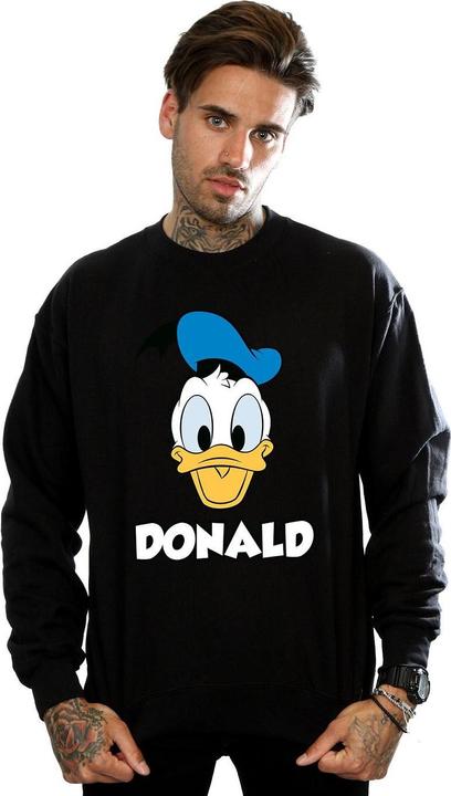 Actual product image Disney Mens Donald Duck Face Cotton Sweatshirt (L)