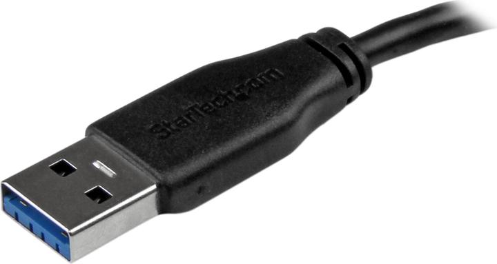 Produktbild StarTech 15cm schlankes SuperSpeed USB 3.0 A auf Micro B Kabel - St/St - USB 3.0 Anschlusskabel - Schwarz (0.15 m, USB 3.2 Gen 1)