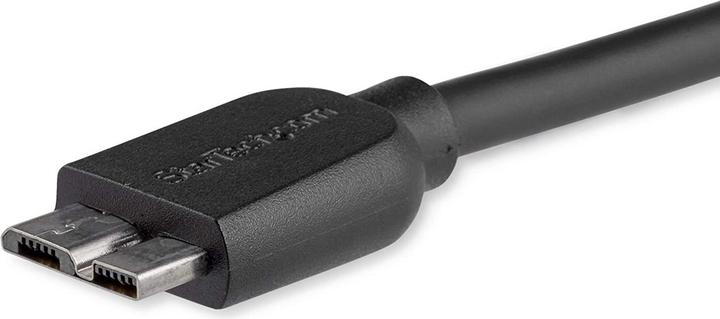 Produktbild StarTech 15cm schlankes SuperSpeed USB 3.0 A auf Micro B Kabel - St/St - USB 3.0 Anschlusskabel - Schwarz (0.15 m, USB 3.2 Gen 1)