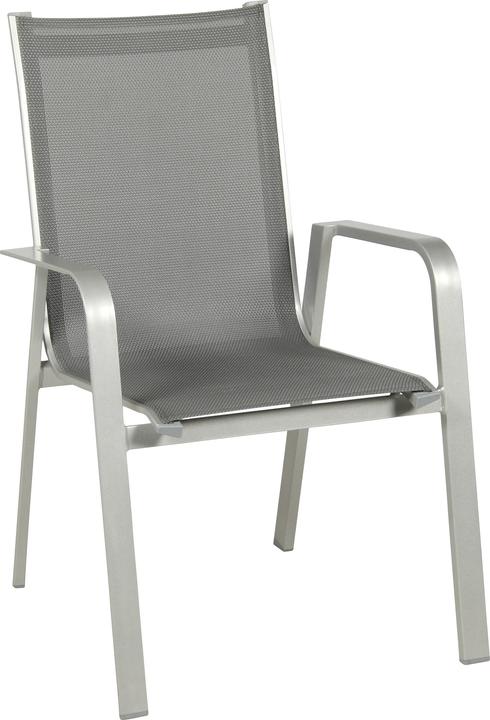 Produktbild Acamp Set 4x URBAN Stapelsessel + 1x ACAPLAN Loft Tisch 160x90cm platin-schiefer (160 cm)