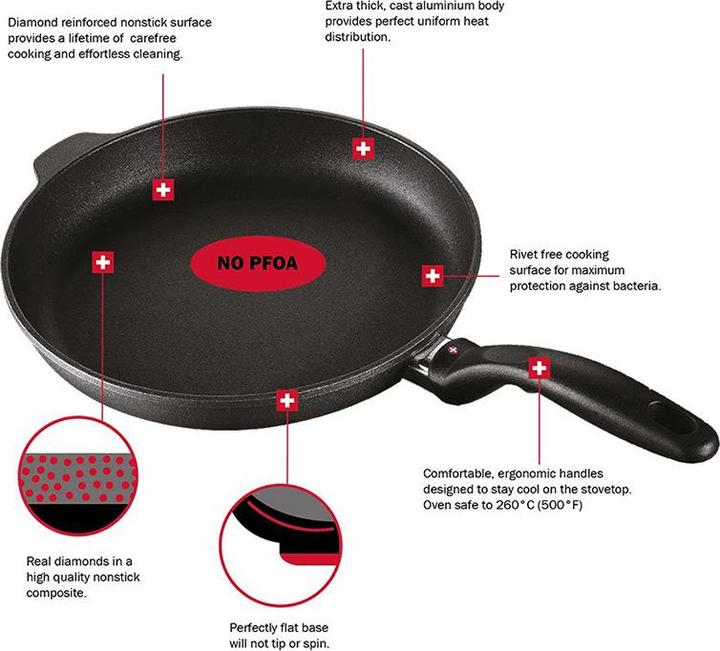 Actual product image Swiss Diamond XDClassic (24 cm, Frying pan, Cast aluminium)