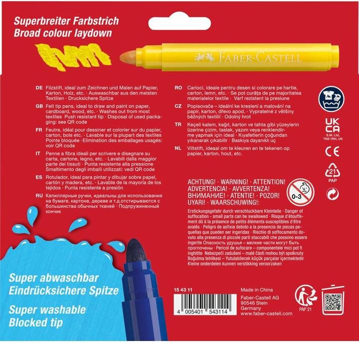 Produktbild Faber-Castell Jumbo Filzstift (Mehrfarbig, 12 x)