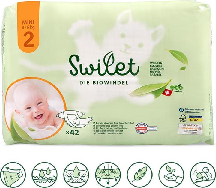Image du produit Swilet La couche bio (Taille 2, Pack mensuel, 252 pièce(s))