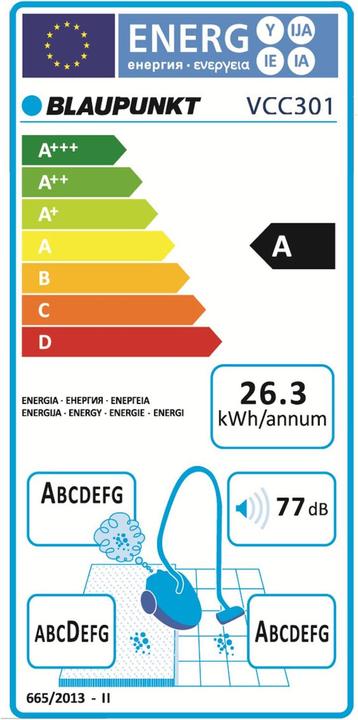 Energy Label Blaupunkt VCC301