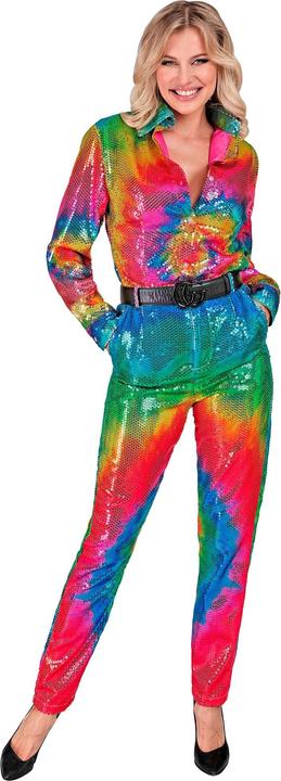 Immagine prodotto Widmann Pantaloni in paillettes con motivo tie-dye Rainbow