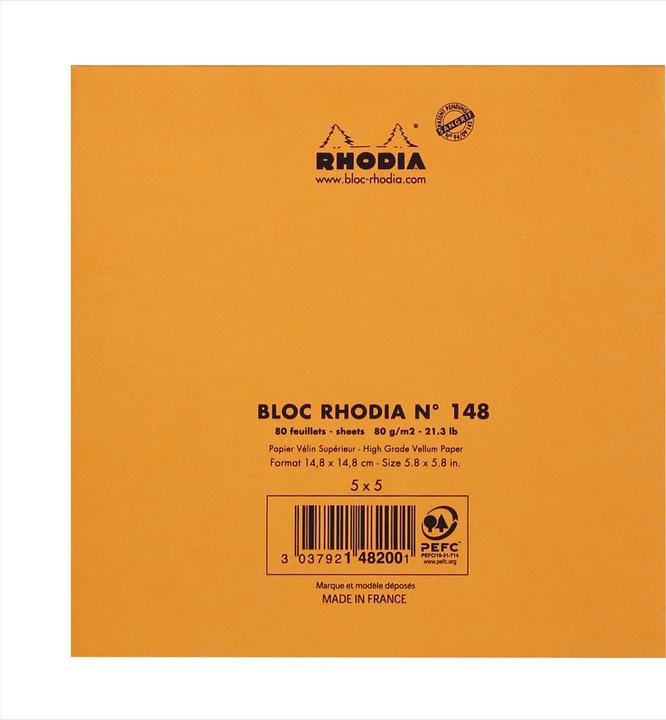 Actual product image Rhodia Blocks stapled 80g Basics (A1, Checked, Soft cover)