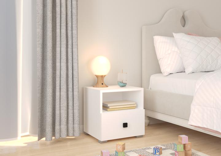 Actual product image ADRK Furniture Bedside table with drawer EMI (40 x 40 x 37 cm)