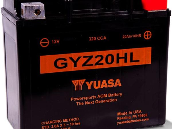 Actual product image Yuasa AGM Motorcycle Battery 12V 21.1Ah 320A (12 V, 21.10 Ah, 320 A)