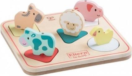 Image du produit Hape Puzzle de bruits d'animaux Tom (6 pièces)