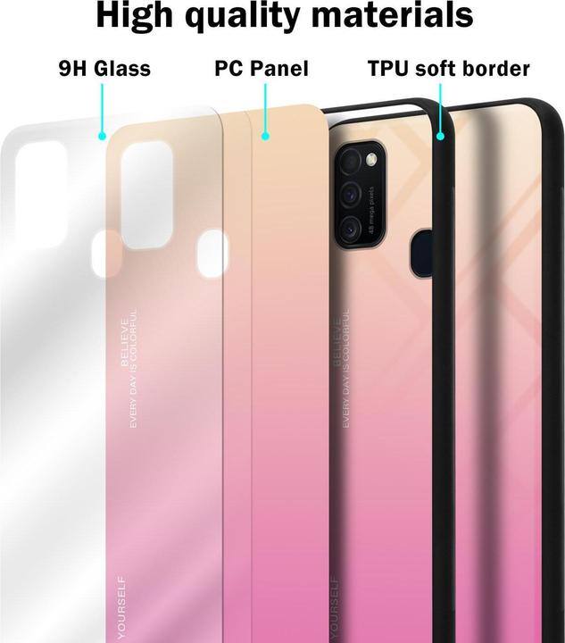 Actual product image Cadorabo TPU 2 colors glass cover (Samsung Galaxy M21, Samsung Galaxy M30s)