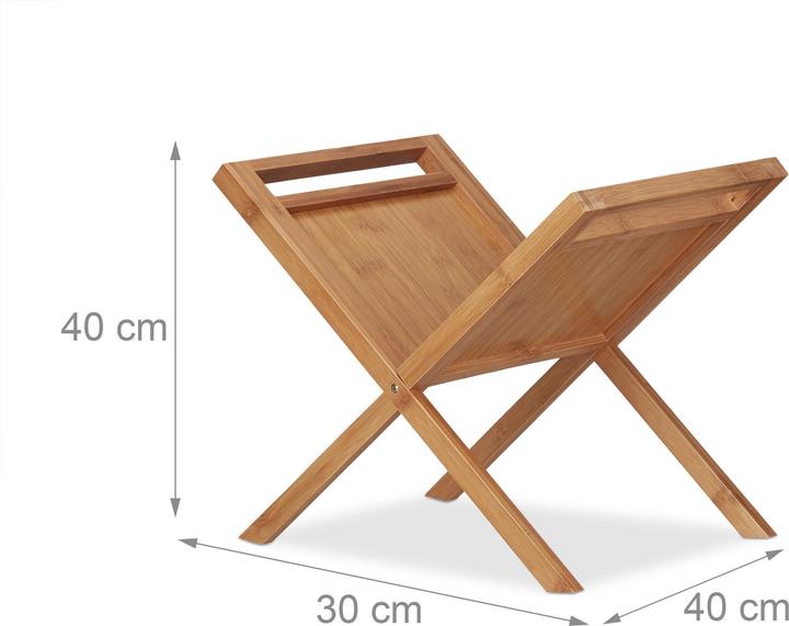 Produktbild Relaxdays Zeitungsständer Bambus (40 x 30 x 40 cm)