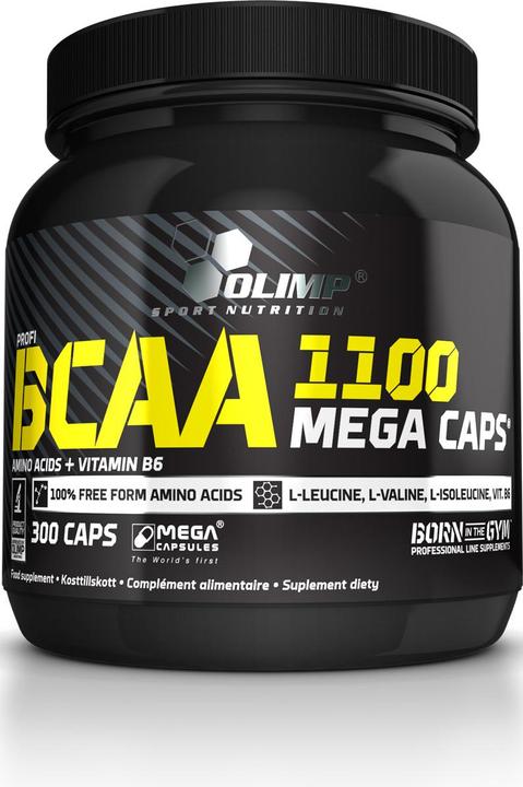 Actual product image Olimp Sport Nutrition Bcaa 1100 Mega Caps (300 Piece, Capsules, 387 g)