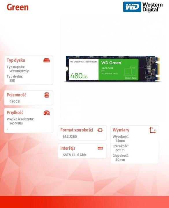 Actual product image WD Green (480 GB, M.2 2280)