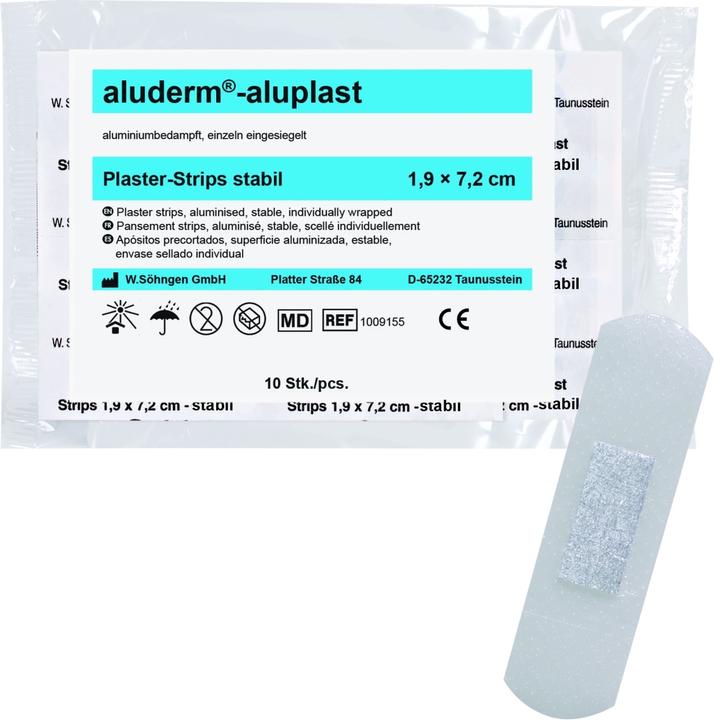 Nutritional values and ingredients Söhngen aluderm® stabil Strips 1.9x7.2cm, 10 pcs. (10 x)
