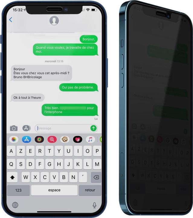 Produktbild Avizar Privacy Bilschirmschutz aus Glas (2 Stück, Apple iPhone 12 Pro Max)