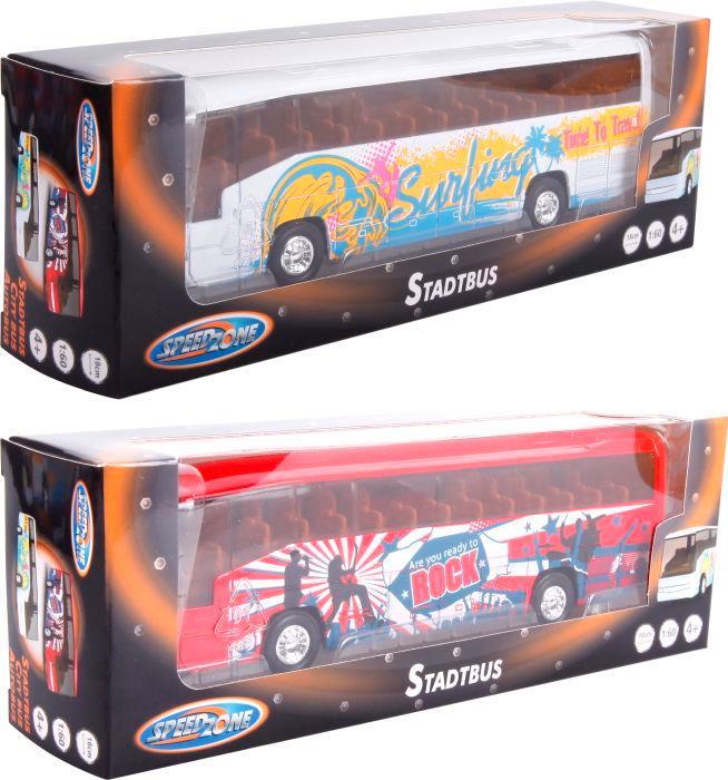 Immagine prodotto Speedzone Autobus a lunga percorrenza con tirante, lunghezza 17 cm, assortito