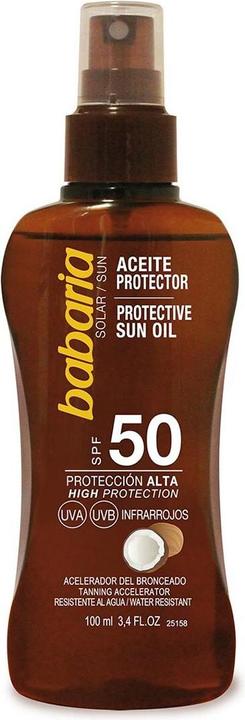 Babaria Aceite Protector Coco Spf50 Proteccion Muy Alta 200ml (Sonnenöl, SPF 50, 200 ml)
