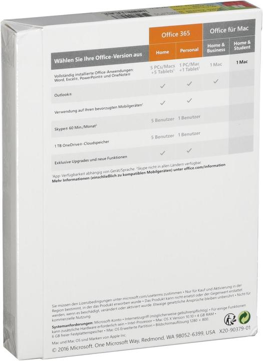 Actual product image Microsoft Office 2016 Home and Student (1 User, 12 months)