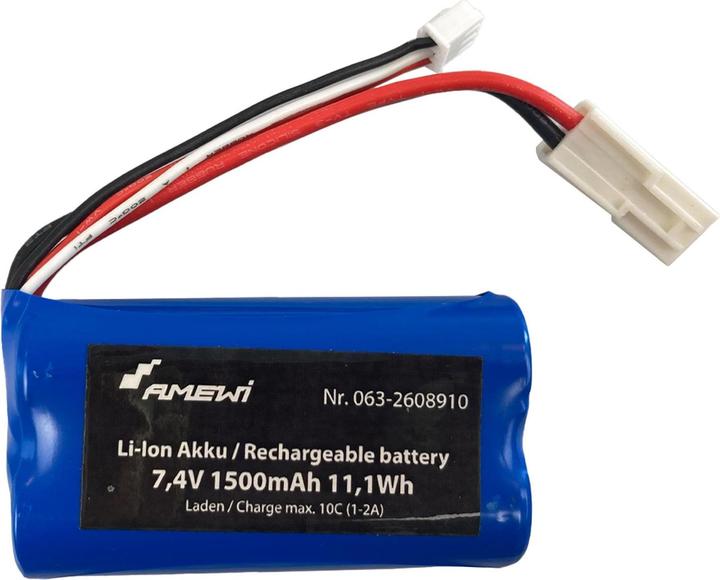 Amewi RC Battery Li-Ion 1500 mAh 7.4 V (7.40 V, 1500 mAh)