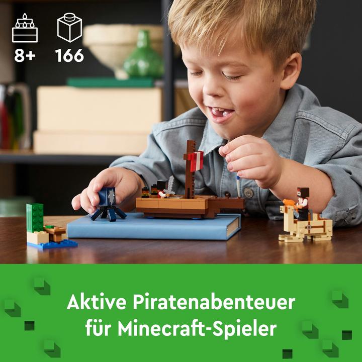 Image du produit LEGO Le voyage en bateau pirate (21259, LEGO Minecraft)